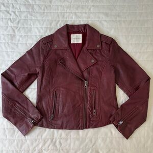 Lucky Brand Classic Leather Moto Jacket